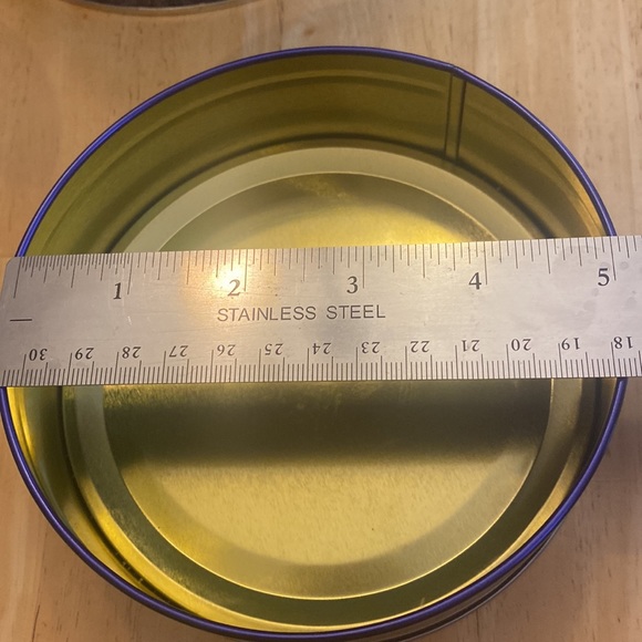 Holiday cookie or candy tins. 1 large. 2 small. See pics for size and scenes. - Picture 14 of 14